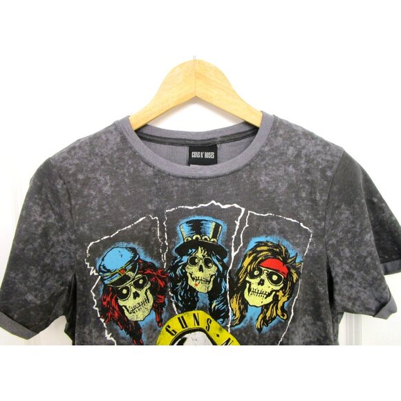 Guns N Roses T-shirt Graphics - Short Sleeve Gray - Women/Junior Size XSmall NWT - Picture 2 of 16